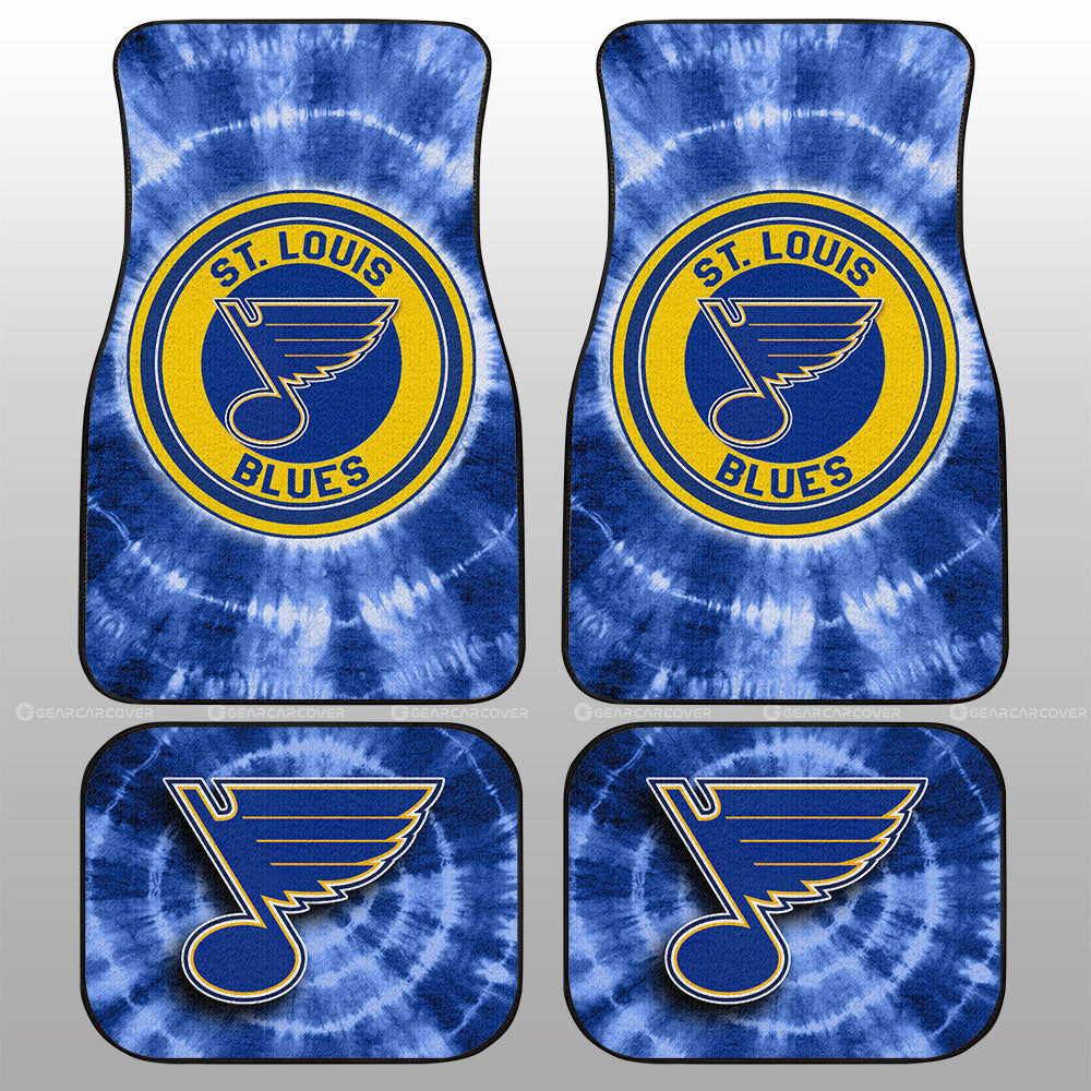 St Louis Blues Car Floor Mats Custom Tie Dye Car Accessories - Gearcarcover - 1