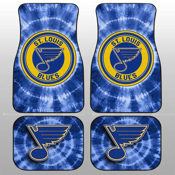 St Louis Blues Car Floor Mats Custom Tie Dye Car Accessories - Gearcarcover - 1