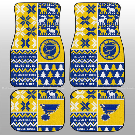 St Louis Blues Car Floor Mats Custom Ugly Style Car Accessories - Gearcarcover - 1