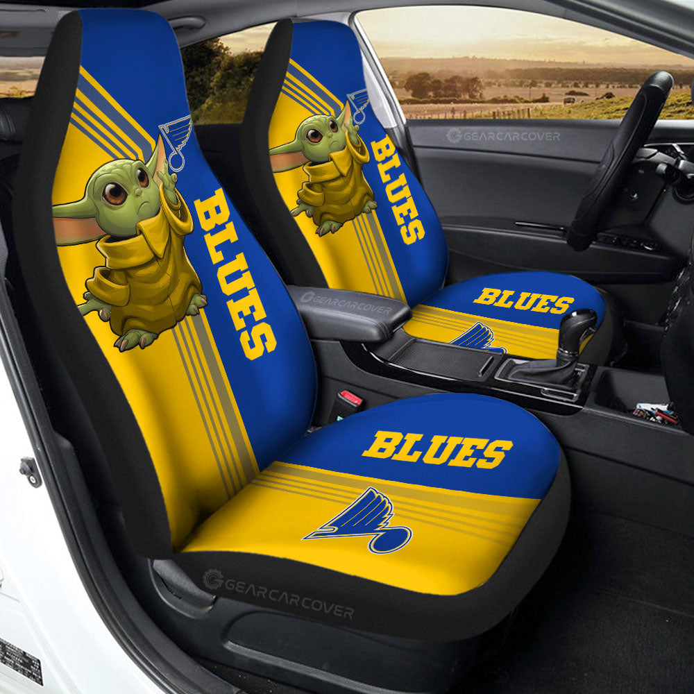 St Louis Blues Car Seat Covers Baby Yoda Car Accessories - Gearcarcover - 2