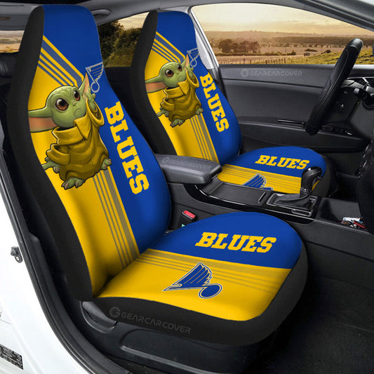 St Louis Blues Car Seat Covers Baby Yoda Car Accessories - Gearcarcover - 2