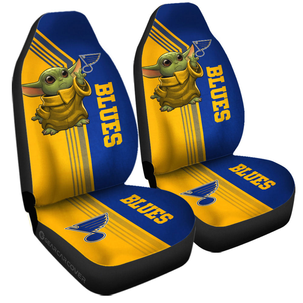 St Louis Blues Car Seat Covers Baby Yoda Car Accessories - Gearcarcover - 3