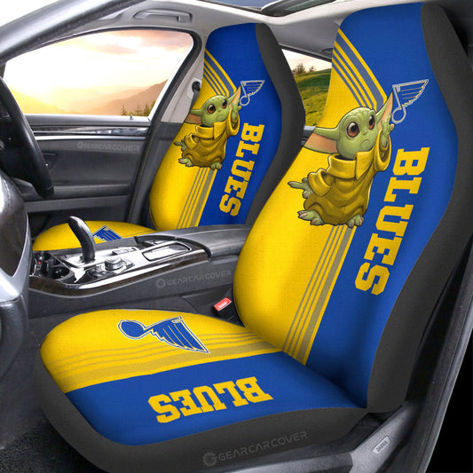 St Louis Blues Car Seat Covers Baby Yoda Car Accessories - Gearcarcover - 1