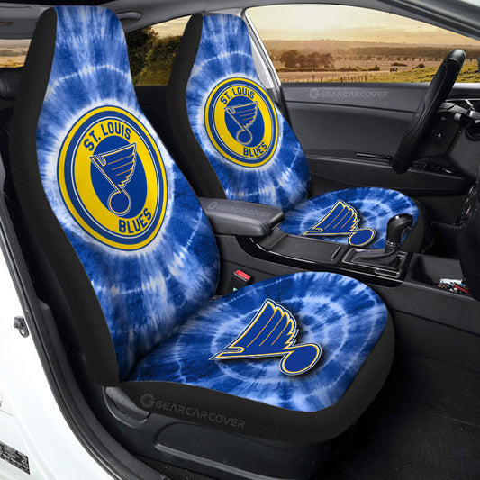 St Louis Blues Car Seat Covers Custom Tie Dye Car Accessories - Gearcarcover - 2