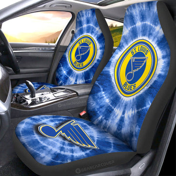 St Louis Blues Car Seat Covers Custom Tie Dye Car Accessories - Gearcarcover - 1