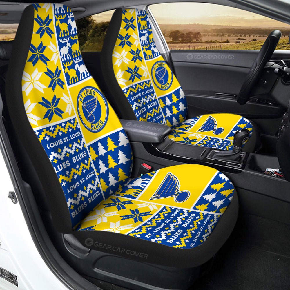 St Louis Blues Car Seat Covers Custom Ugly Style Car Accessories - Gearcarcover - 2