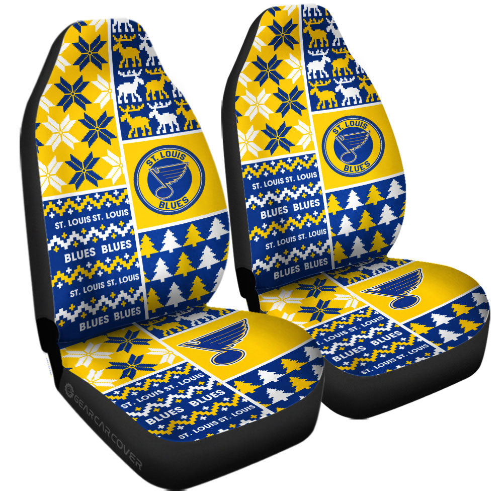 St Louis Blues Car Seat Covers Custom Ugly Style Car Accessories - Gearcarcover - 3