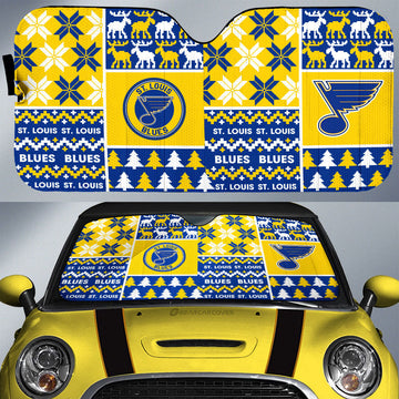 St Louis Blues Car Sunshade Custom Ugly Style Car Accessories - Gearcarcover - 1