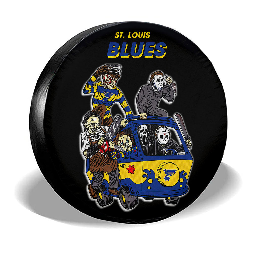 St Louis Blues Spare Tire Covers Horror Characters Car Accessories - Gearcarcover - 3