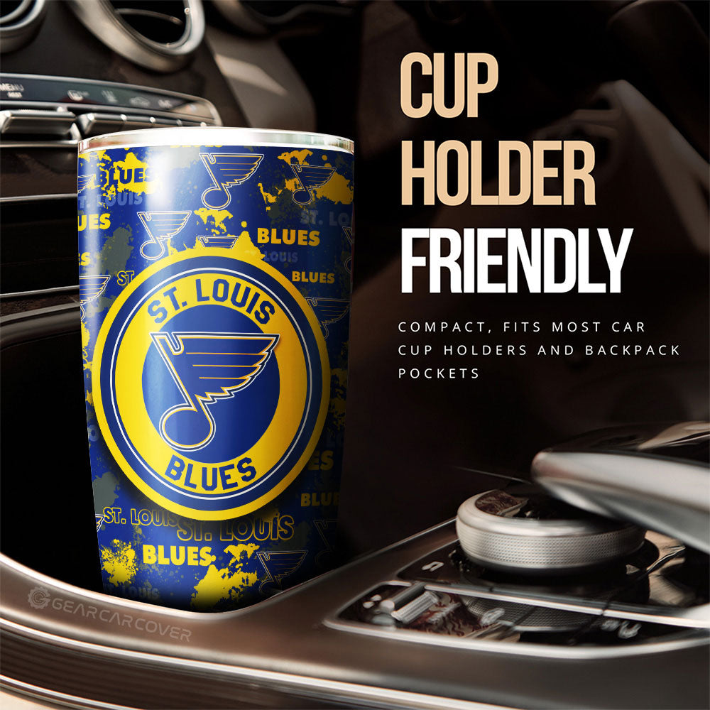 St Louis Blues Tumbler Cup Custom Car Accessories - Gearcarcover - 3