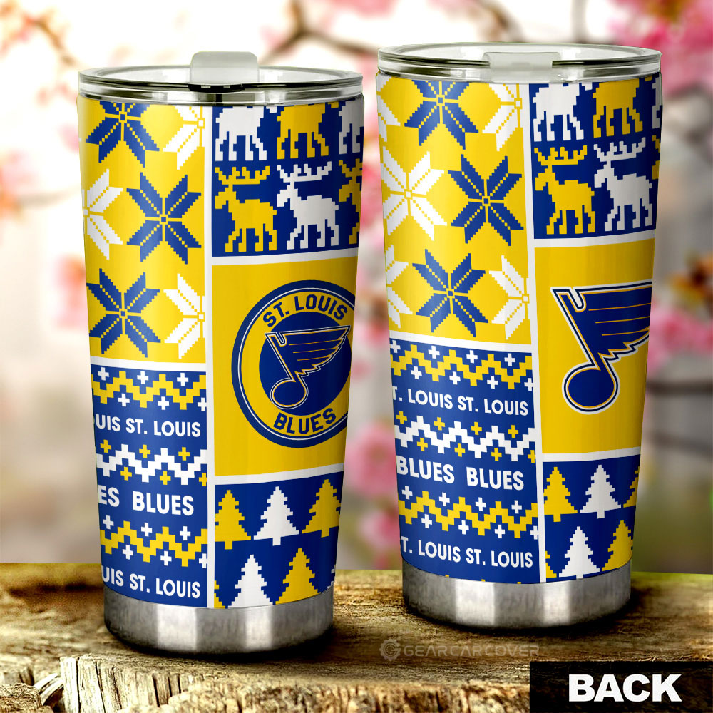St Louis Blues Tumbler Cup Custom Ugly Style Car Accessories - Gearcarcover - 2