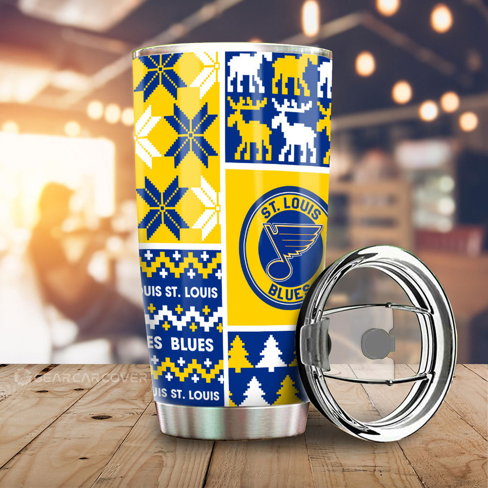 St Louis Blues Tumbler Cup Custom Ugly Style Car Accessories - Gearcarcover - 1