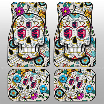 St Louis City SC Car Floor Mats Custom Sugar Skull Car Accessories - Gearcarcover - 1