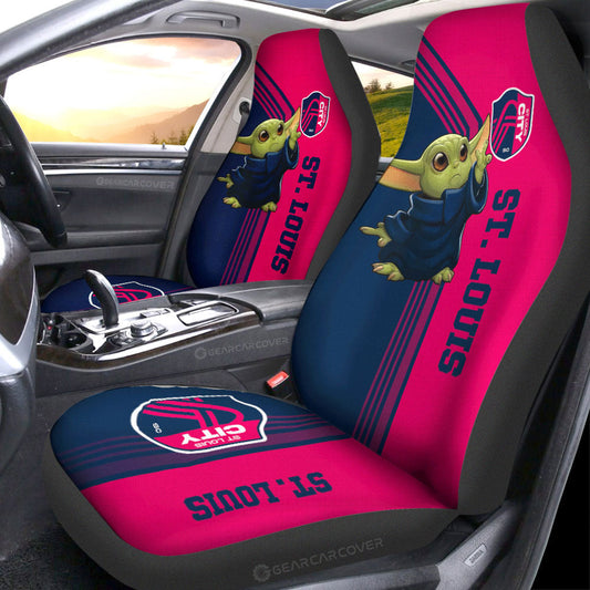 St Louis City SC Car Seat Covers Baby Yoda Car Accessories - Gearcarcover - 1