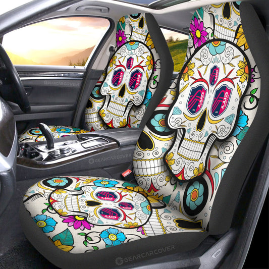 St Louis City SC Car Seat Covers Custom Sugar Skull Car Accessories - Gearcarcover - 1