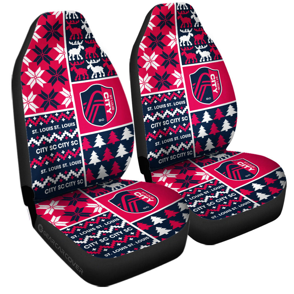 St Louis City SC Car Seat Covers Custom Ugly Style Car Accessories - Gearcarcover - 3