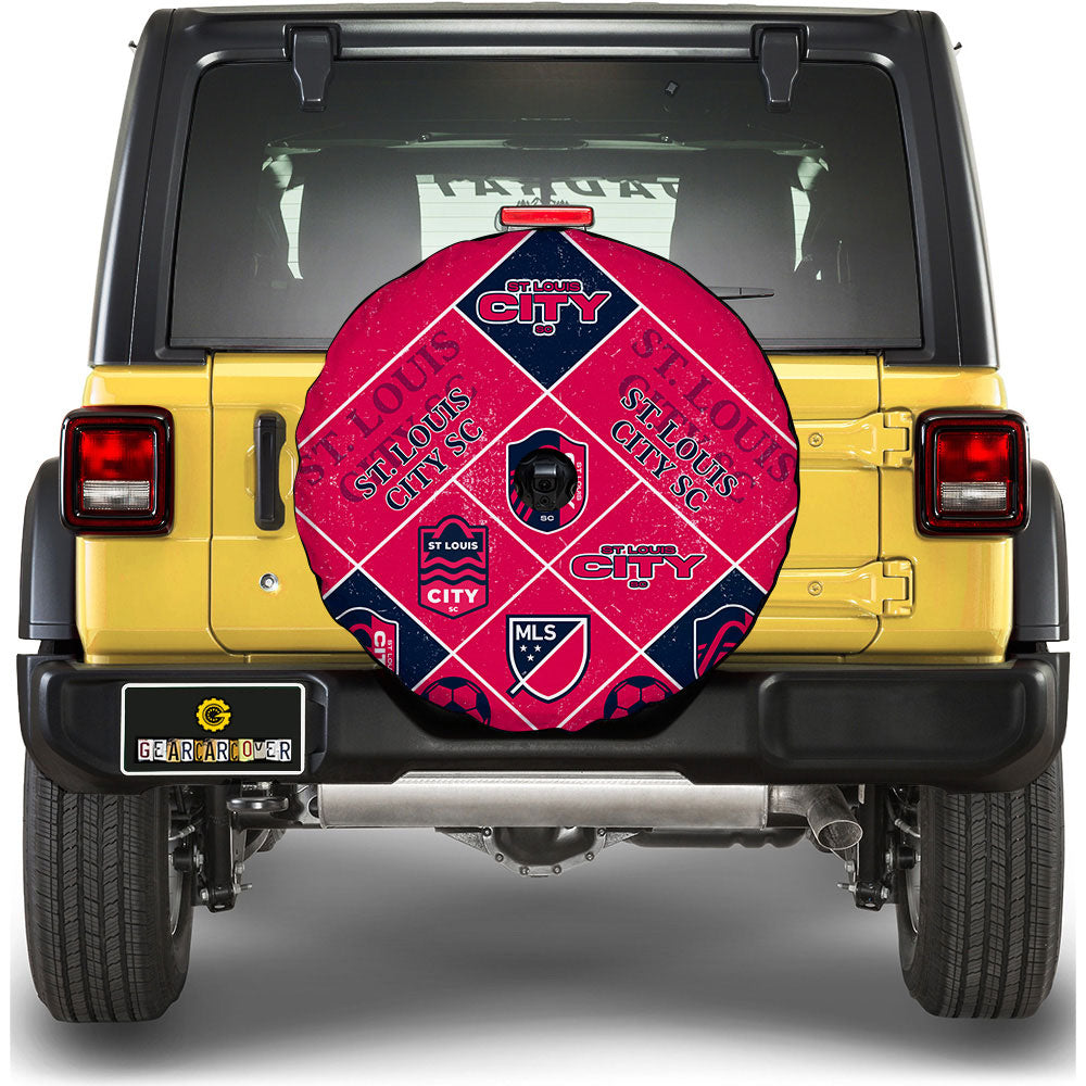 St Louis City SC Spare Tire Covers Camera Hole Sporty Team Collection - Gearcarcover - 1