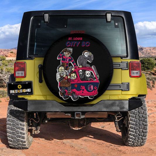 St Louis City SC Spare Tire Covers Horror Characters Car Accessories - Gearcarcover - 2