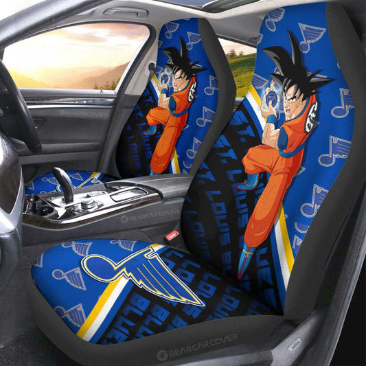 St. Louis Blues Car Seat Covers Goku Car Decorations For Fans - Gearcarcover - 2