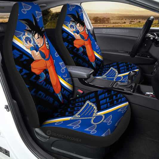 St. Louis Blues Car Seat Covers Goku Car Decorations For Fans - Gearcarcover - 1
