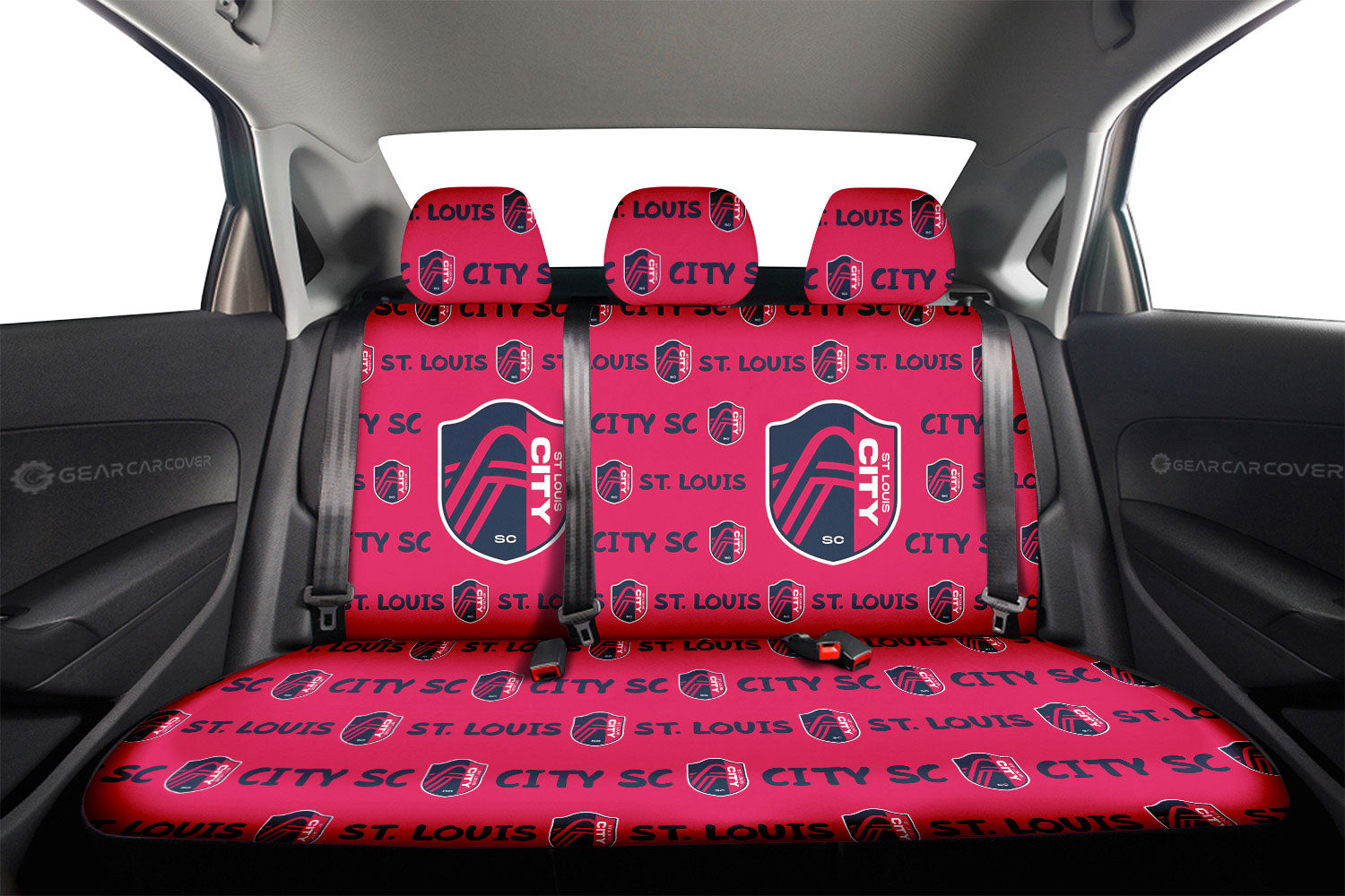 St. Louis City SC Car Back Seat Covers Sporty Team Collection - Gearcarcover - 2