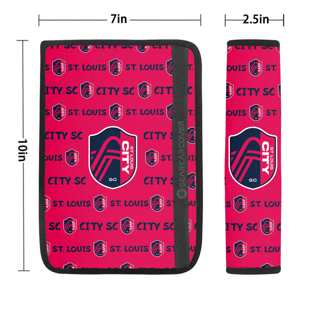 St. Louis City SC Seat Belt Covers Sporty Team Collection - Gearcarcover - 1