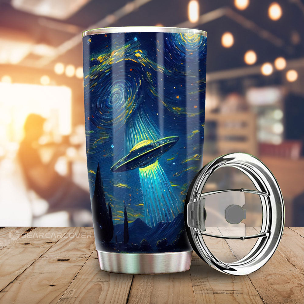 Starry Night Tumbler Cup Custom Car Accessories - Gearcarcover - 1
