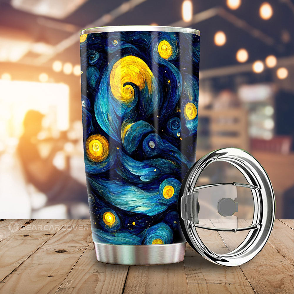 Starry Night Tumbler Cup Custom Car Accessories - Gearcarcover - 1