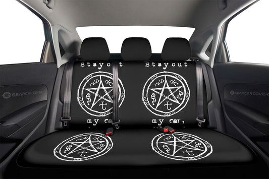 Stay Out My Car Demon Car Back Seat Covers Custom Supernatural Car Accessories - Gearcarcover - 2