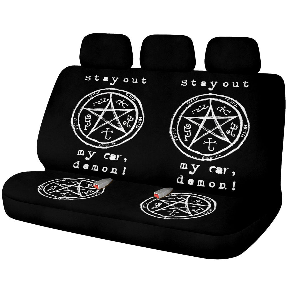 Stay Out My Car Demon Car Back Seat Covers Custom Supernatural Car Accessories - Gearcarcover - 1