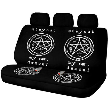 Stay Out My Car Demon Car Back Seat Covers Custom Supernatural Car Accessories - Gearcarcover - 1