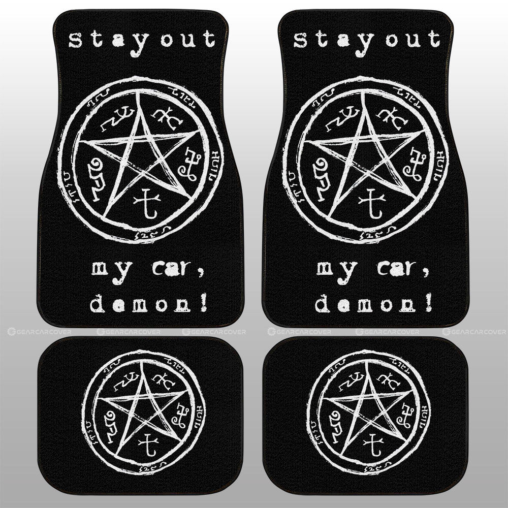 Stay Out My Car Demon Car Floor Mats Custom Supernatural Car Accessories - Gearcarcover - 1
