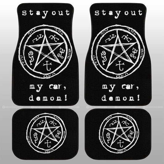Stay Out My Car Demon Car Floor Mats Custom Supernatural Car Accessories - Gearcarcover - 1