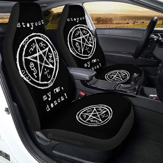 Stay Out My Car Demon Car Seat Covers Custom Supernatural Car Accessories - Gearcarcover - 2