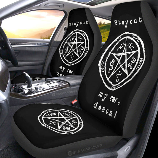 Stay Out My Car Demon Car Seat Covers Custom Supernatural Car Accessories - Gearcarcover - 1