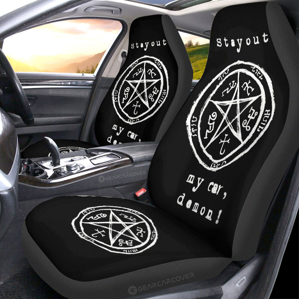 Stay Out My Car Demon Car Seat Covers Custom Supernatural Car Accessories - Gearcarcover - 1