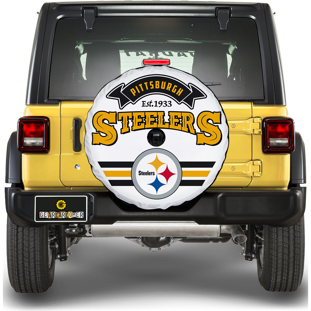 Steelers Spare Tire Cover With Camera Hole - Gearcarcover - 2