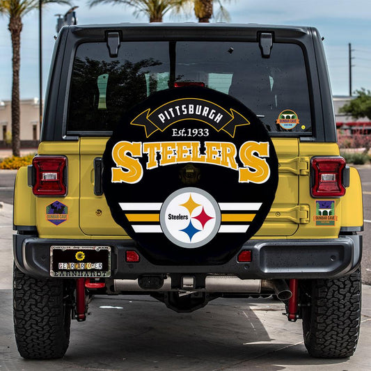 Steelers Spare Tire Cover With Camera Hole - Gearcarcover - 2