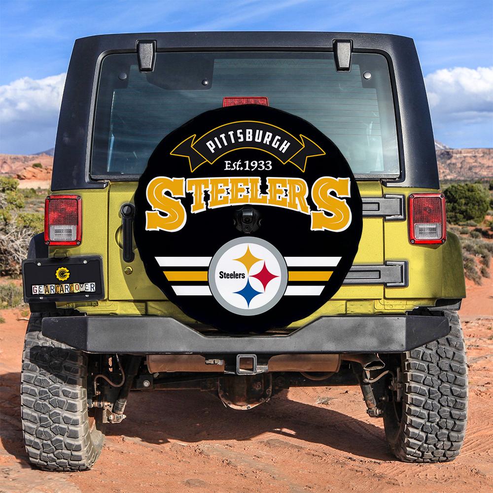 Steelers Spare Tire Cover With Camera Hole - Gearcarcover - 3