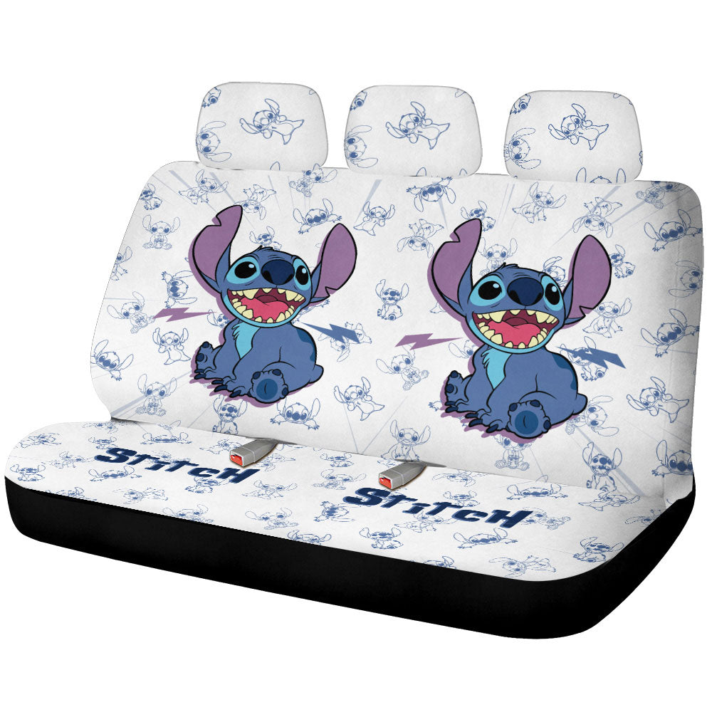 Stitch Car Back Seat Cover Custom Cartoon Car Accessories - Gearcarcover - 1