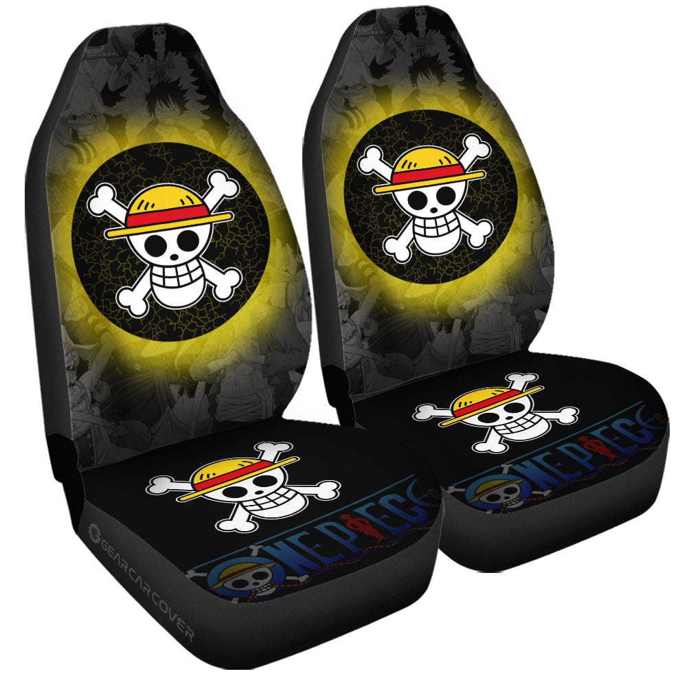 Straw Hat Pirates Flag Car Seat Covers Custom Car Accessories - Gearcarcover - 3