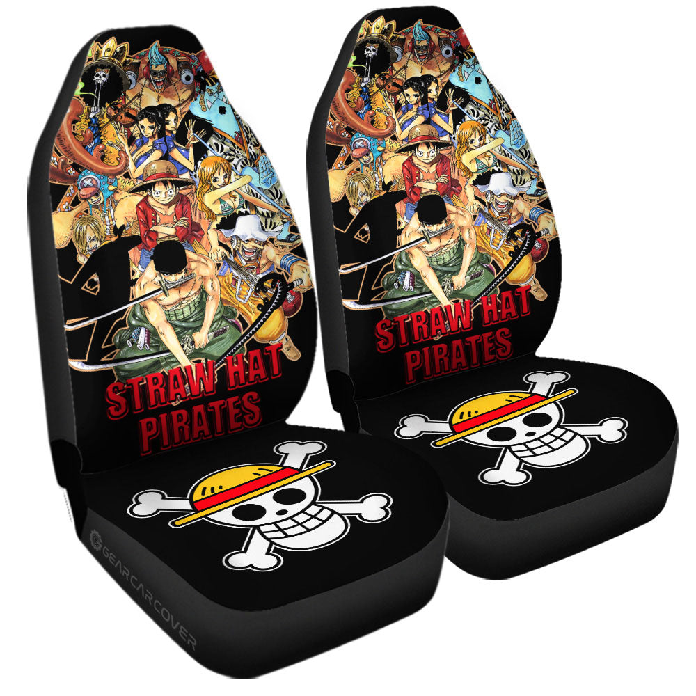 Strawhat Pirates Car Seat Covers Custom One Piece Anime Car Accessories - Gearcarcover - 3