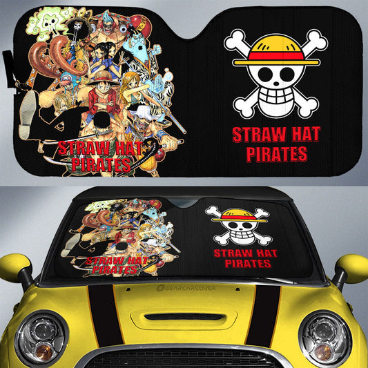 Strawhat Pirates Car Sunshade Custom One Piece Anime Car Accessories - Gearcarcover - 1