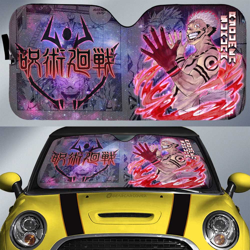 Sukuna Ryoumen Car Sunshade Custom Galaxy Manga Style - Gearcarcover - 1