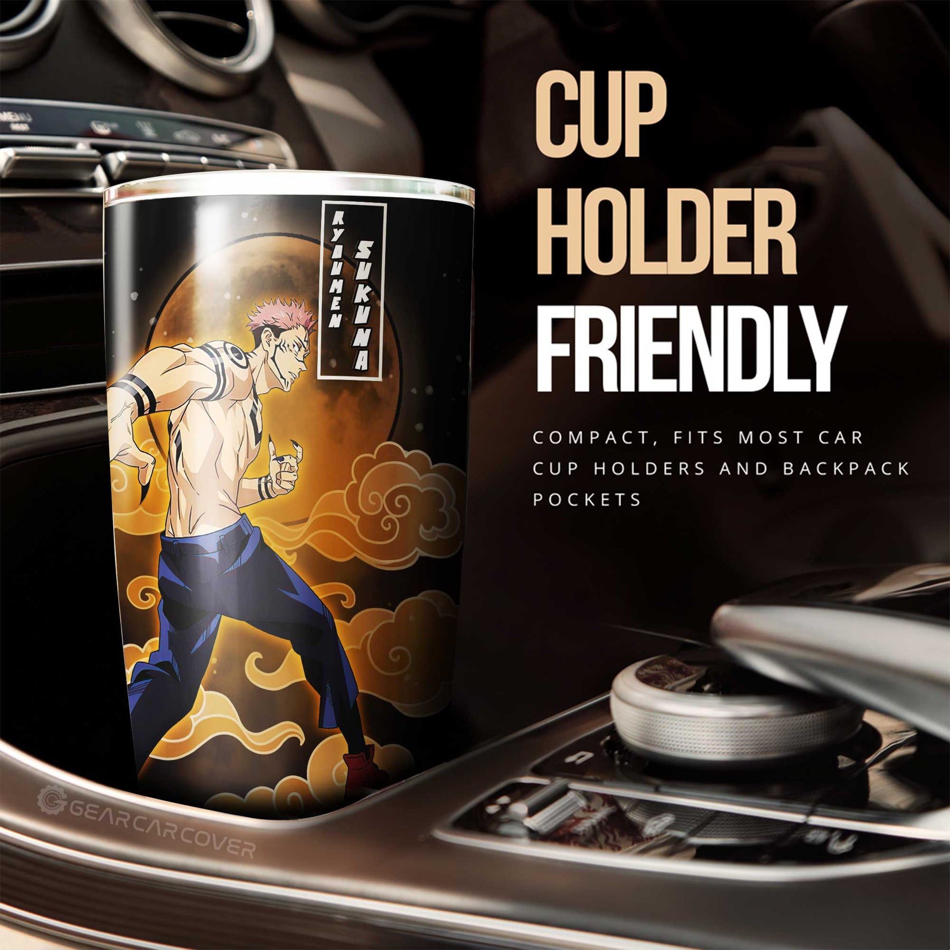 Sukuna Tumbler Cup Custom Car Interior Accessories - Gearcarcover - 2