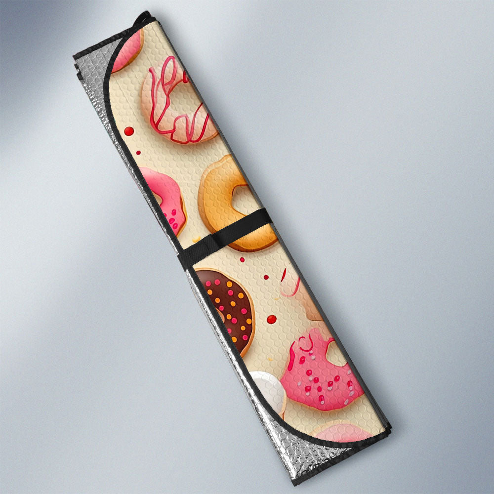 Summer Donuts Car Sunshade Custom Girly Pattern Car Accessories - Gearcarcover - 3
