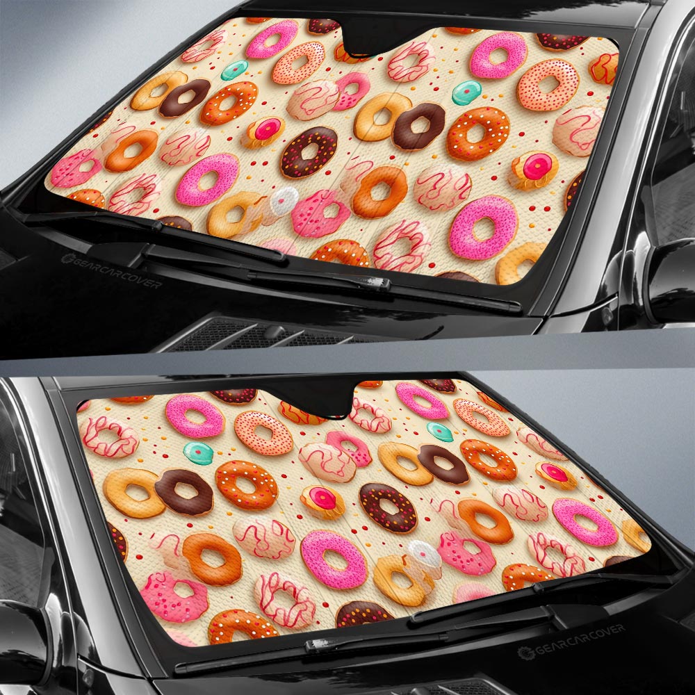 Summer Donuts Car Sunshade Custom Girly Pattern Car Accessories - Gearcarcover - 2