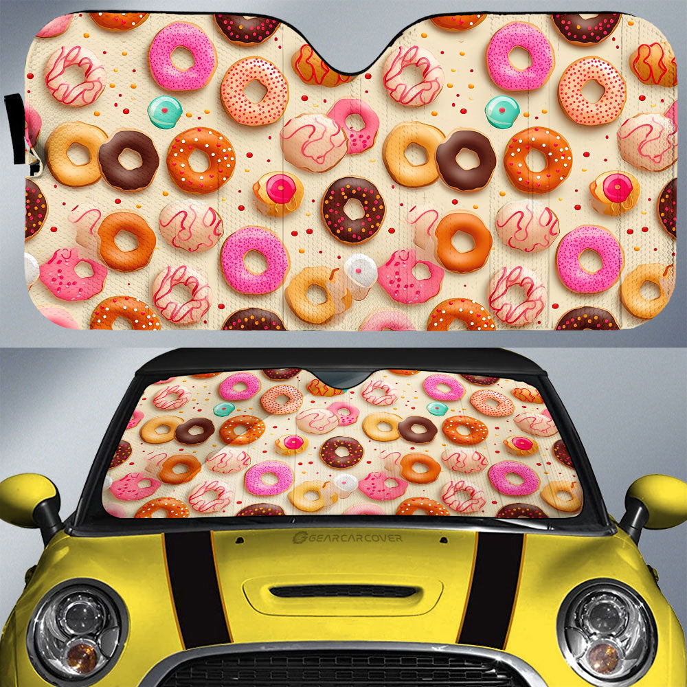 Summer Donuts Car Sunshade Custom Girly Pattern Car Accessories - Gearcarcover - 1