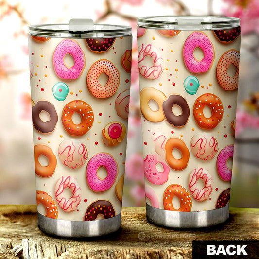 Summer Donuts Tumbler Cup Custom Girly Pattern Car Accessories - Gearcarcover - 2
