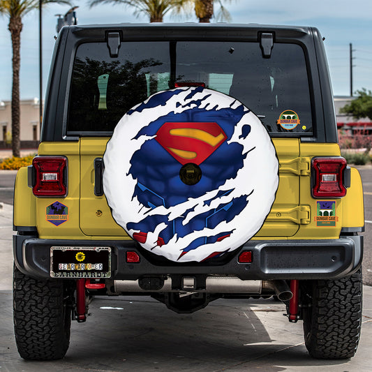 Superman Spare Tire Cover With Camera Hole - Gearcarcover - 2